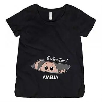 Peek-a-Boo Baby Amelia : T-shirt de maternité en coton