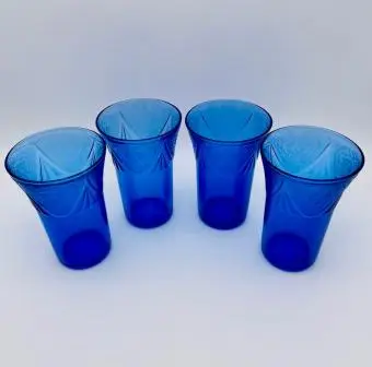 Kráľovská čipka, kobaltová modrá, depresívne sklo