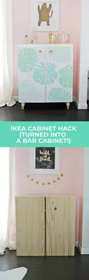 Ikea IVAR Cabinet Hack (Turned Into A Bar Cabinet!)