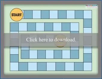Tabellone da gioco a spirale quadrato vuoto