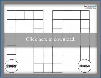 Tabellone da gioco in bianco e nero vuoto