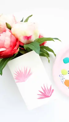 Try This: Paint Your Own Pattern on Pattern Floral Vase
