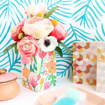 Try This: Paint Your Own Pattern on Pattern Floral Vase