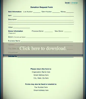 기부 요청 양식 템플릿
