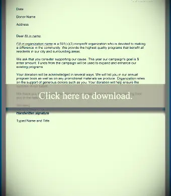 편지 템플릿-기본 기부