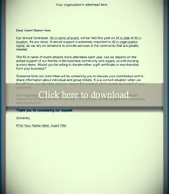 물품 기부 요청 양식 편지