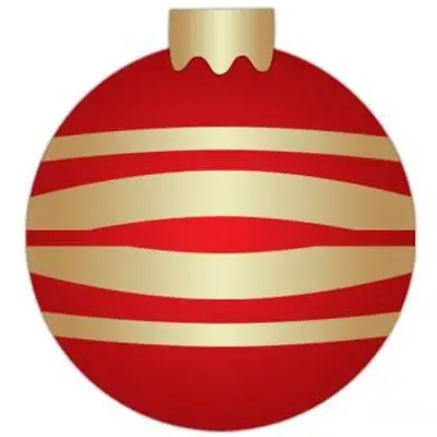 clipart ornement de Noël rouge