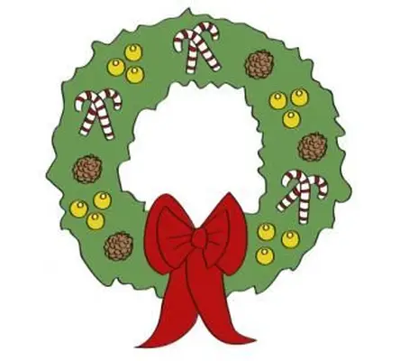 Couleur de la couronne de Noël Clip Art 8