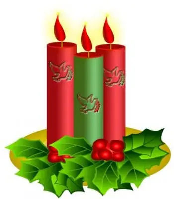 Clipart de bougies de Noël