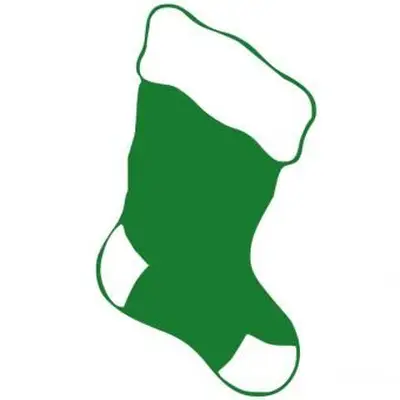 clipart de bas de Noël vert