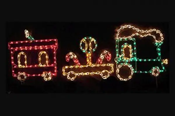 Train animé lumières de Noël - Train Lollipop 3 pièces