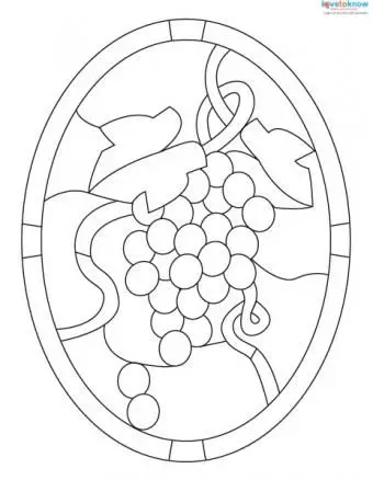 Uvas com padrão de vitral 3