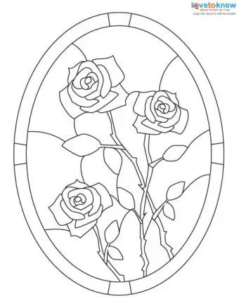 Rosa com padrão de vitral