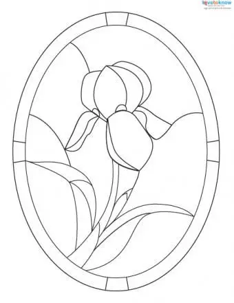 Flor de padrão de vitral 1