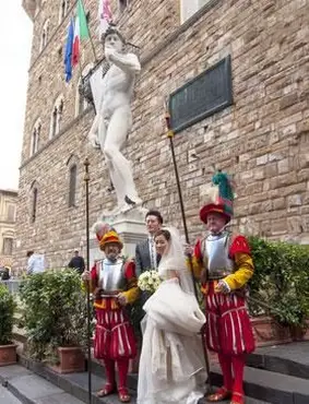 フィレンツェ、イタリアの結婚式