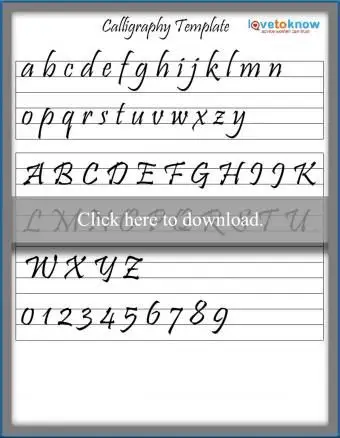 modèle de calligraphie 2