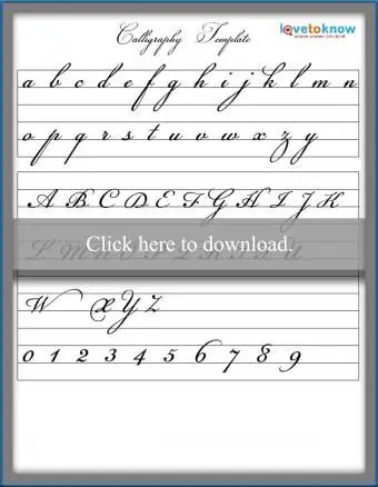 Modèle de calligraphie 3