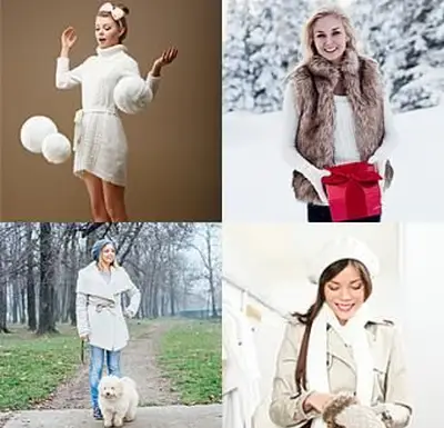 Exemplos de mulheres vestindo branco