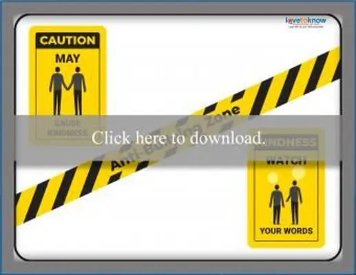 Modelo de pôster anti-intimidação de sinais de cuidado