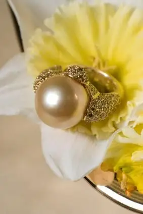 イエローパールの婚約指輪
