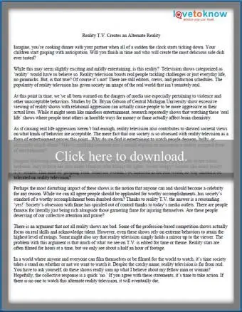 Redakčný príklad o spoločnosti Reality T.V.