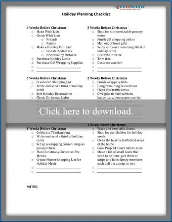 Lista di controllo per la pianificazione delle vacanze