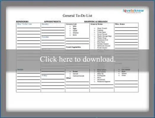 Elenco generale delle cose da fare