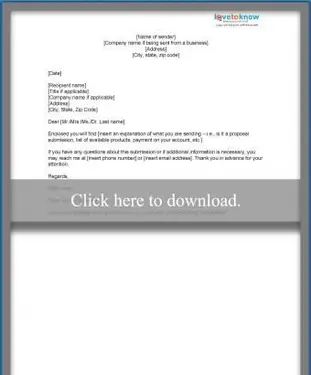 Breve lettera di trasmissione