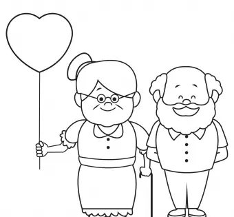 풍선 선화와 조부모