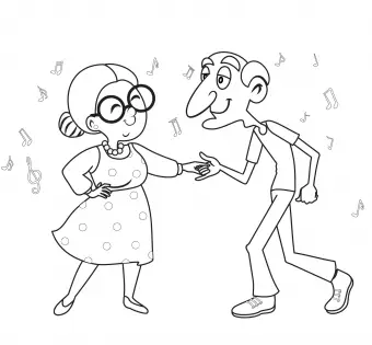 춤추는 조부모 선화