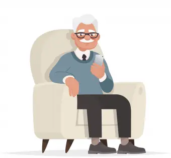 휴대 전화와 할아버지