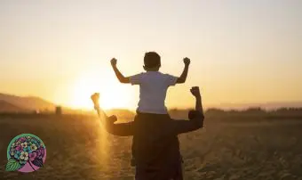 아빠와 아들 야외