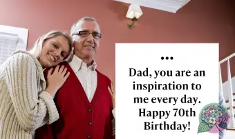 아빠, 당신은 매일 제게 영감을 주는 존재예요. 70번째 생일을 축하합니다!