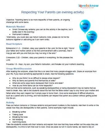 szanując rodziców do druku