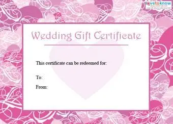 תעודת מתנה לחתונה בחינם