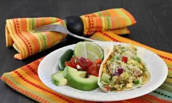 Taco aux œufs et chorizo