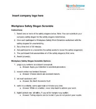 Sicurezza Sogan Scramble