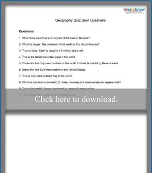 地理クイズボウルの質問