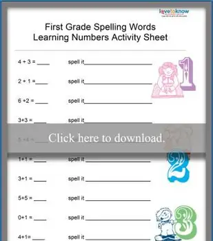 番号スペルワークシート