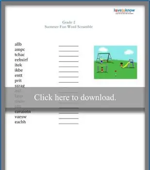 2年生のスペルワークシート