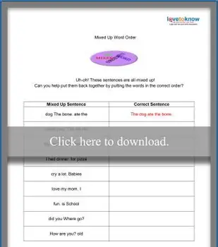 語順ワークシート