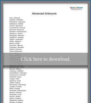 高度な反意語リスト