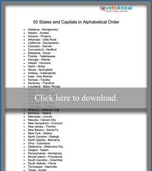 州とその首都のリスト