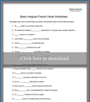 不規則動詞ワークシート