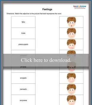 スペインの感情ワークシート