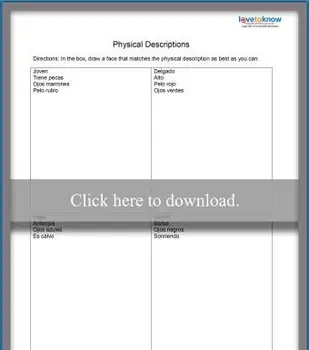 スペイン語の説明ワークシート