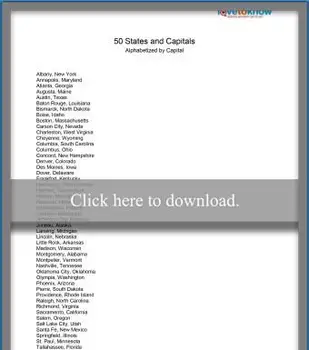 州都のアルファベット順リスト