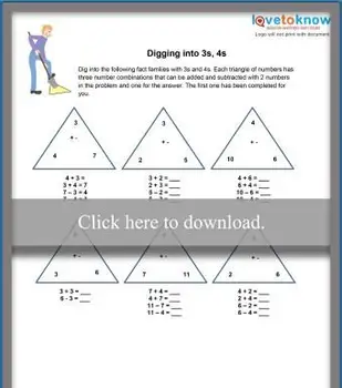 3および4ファクトファミリーワークシート