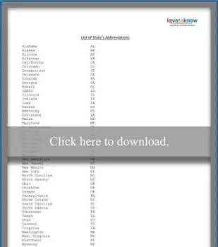 州の略語リスト