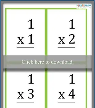 掛け算の問題フラッシュカード
